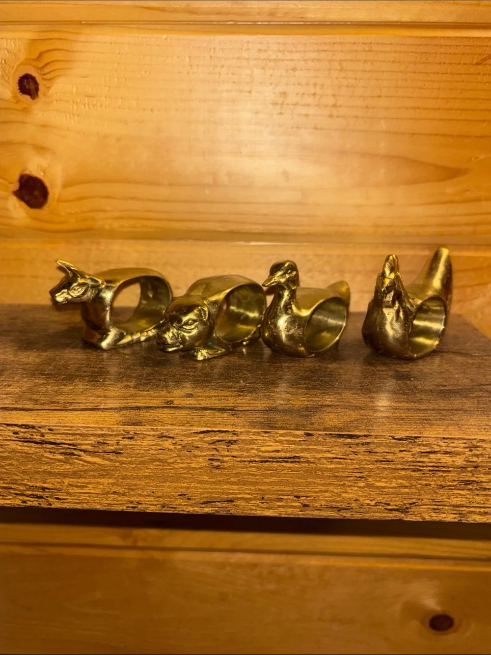 Vintage farm animals farmhouse napkin rings